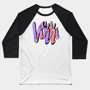 Vikki Girls and womens Personalized Custom name Vikki, Victoria,Vicky Baseball T-Shirt